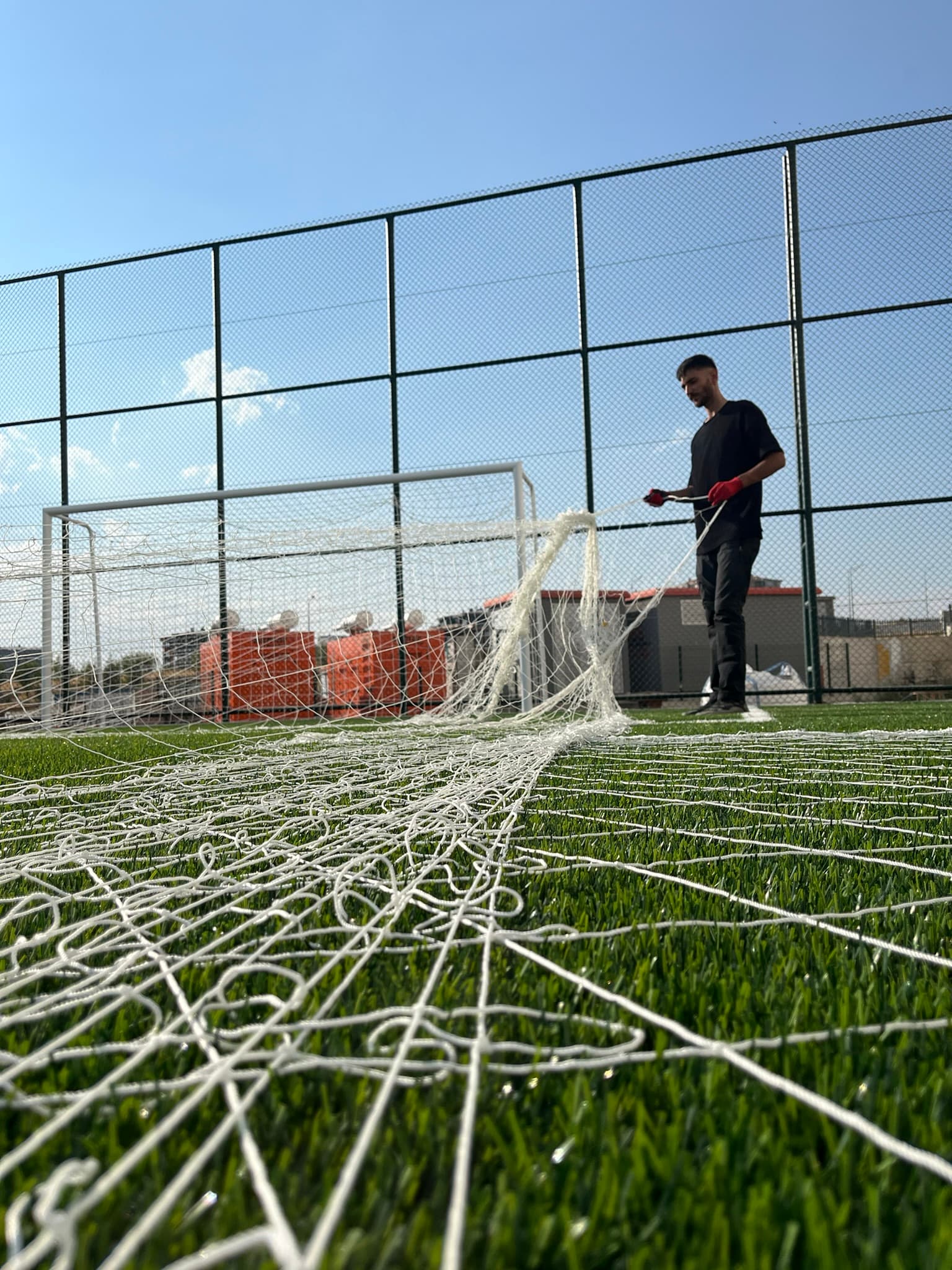 Uygulama alanının ölçülerine göre hazırlanan özel file sistemi